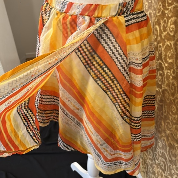 Skater Skirt -S Vanity Orange chiffon - Picture 4 of 8